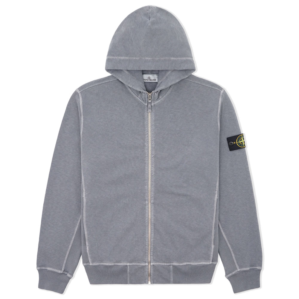 ★送料関税込★Stone  Malfile Fleece Effect Zip Hoodie Stone Island Full Zip Hooded Sweatshirt Malfilé Fleece 'Old
