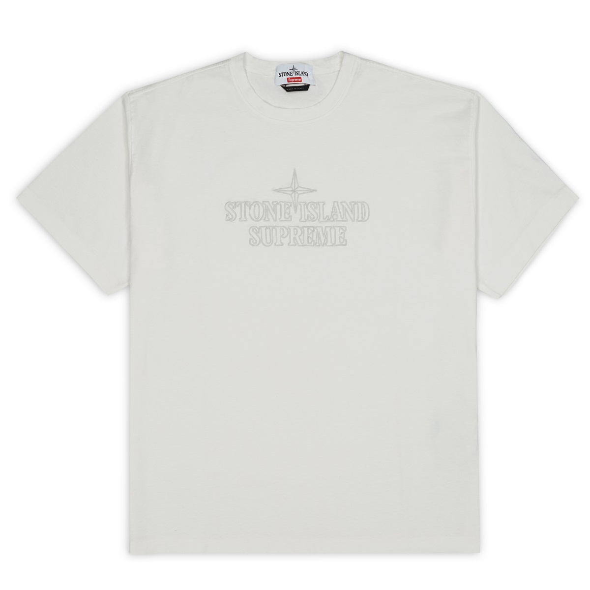 AnotherShop - Футболка STONE ISLAND x SUPREME — Embroidered Logo Cotton