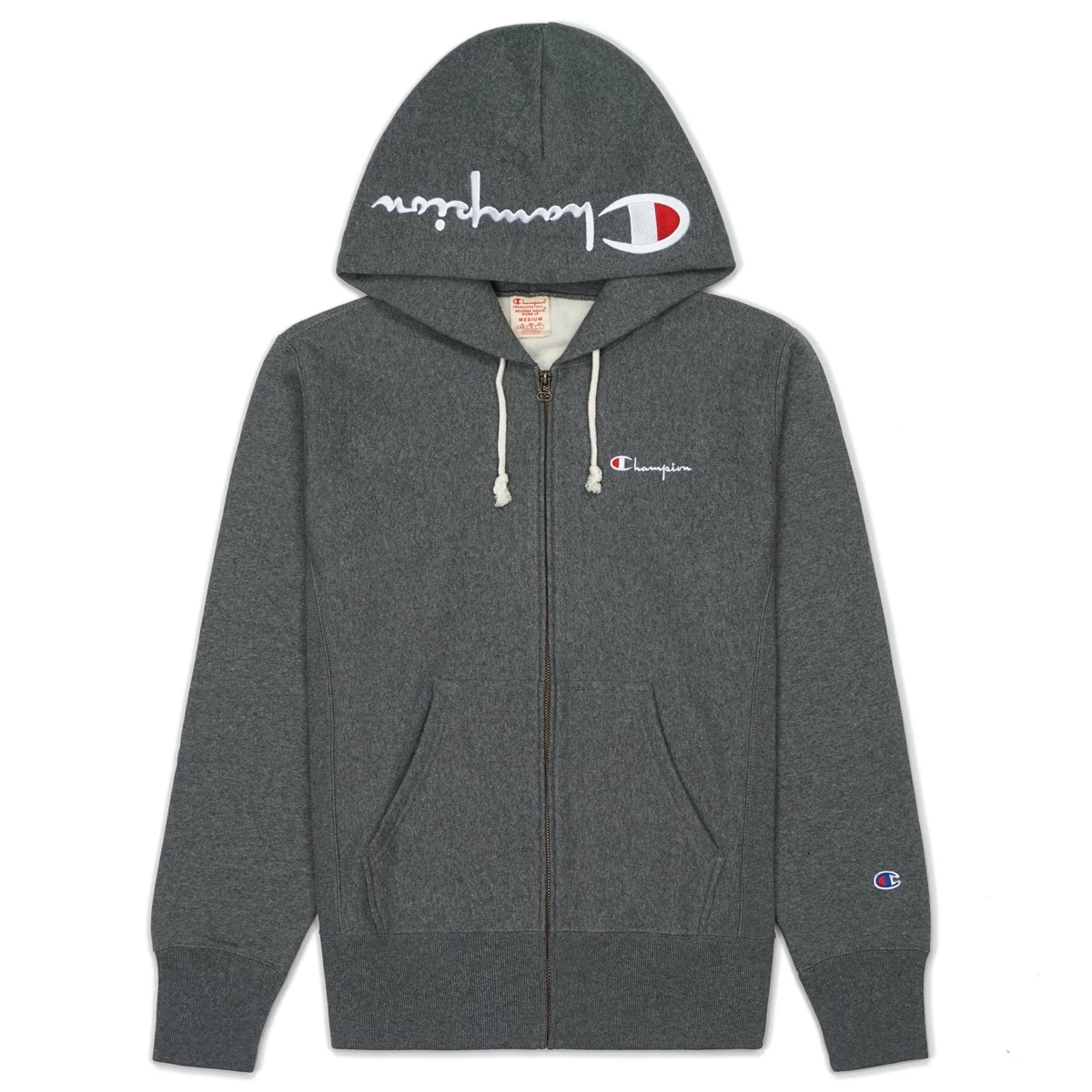 Hooded Full Zip Small Script Logo