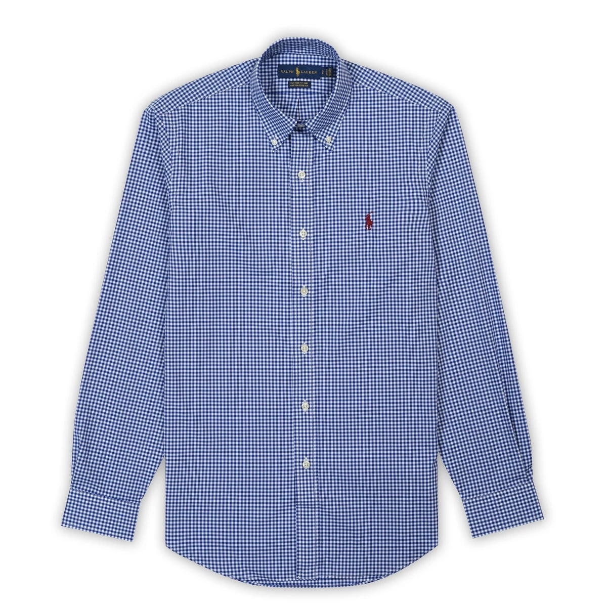 Gingham Stretch Poplin Custom Fit