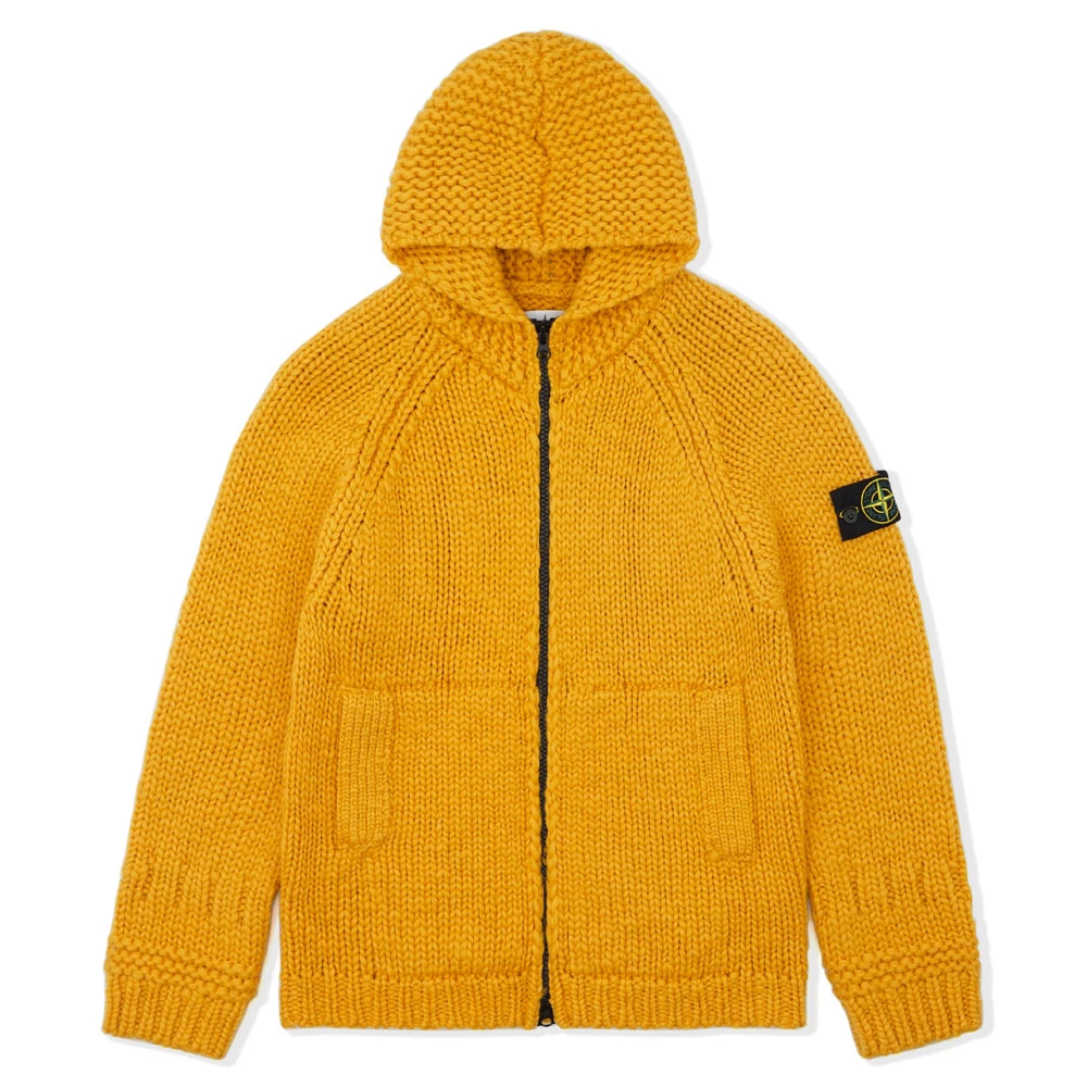 Handmade Feel Knitted Hooded