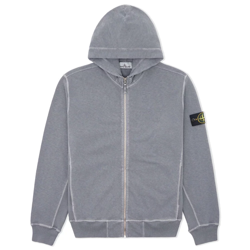 Malfile Fleece Old Effect Full Zip Hoodie